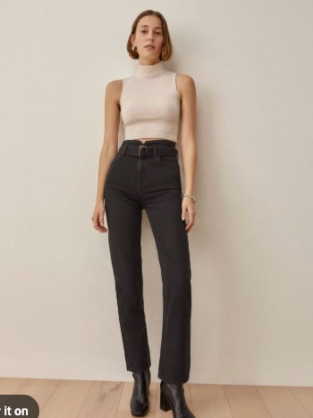 Cynthia High Waisted Belted Jeans